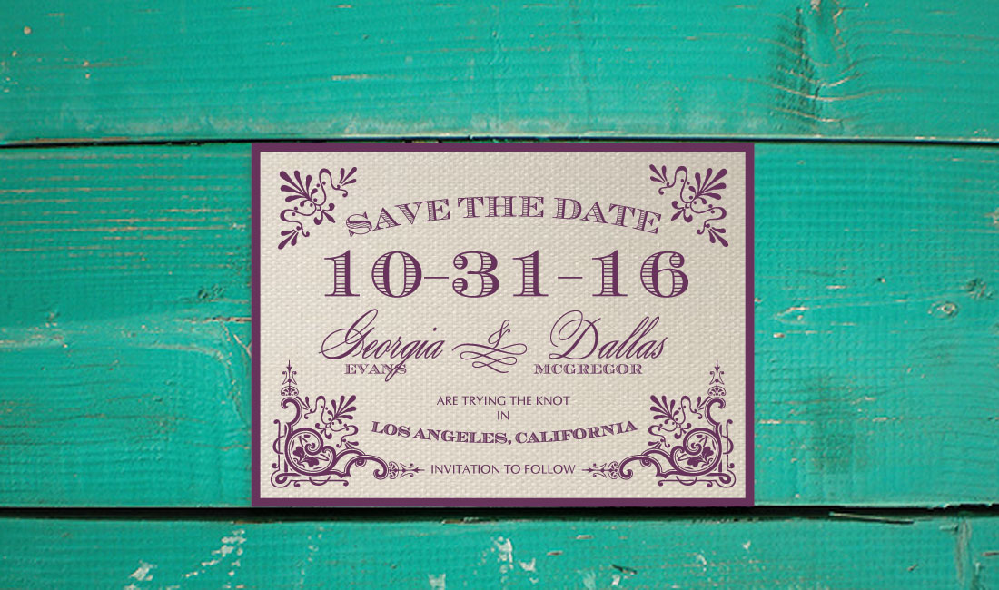 Vintage Victorian Save the Date