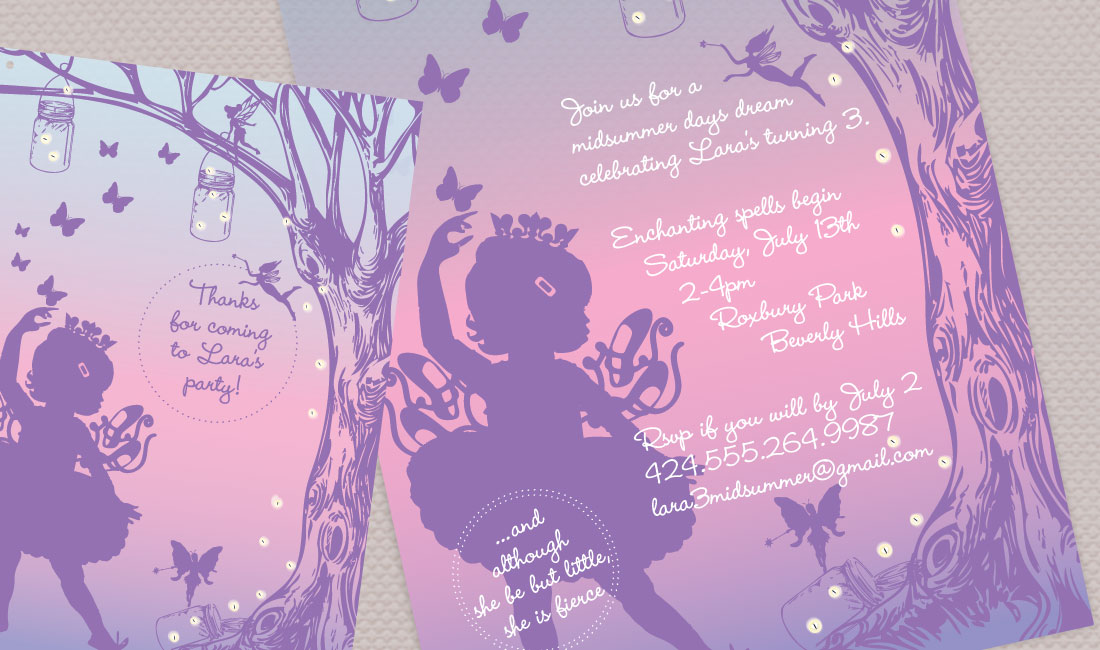Fairytale Birthday Invitation Detail